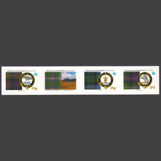 Summer Isles 2008 Tartans of the Far North – Second Issue - Se-tenant Strip (4v, 15sg to 1PS, U/M)
