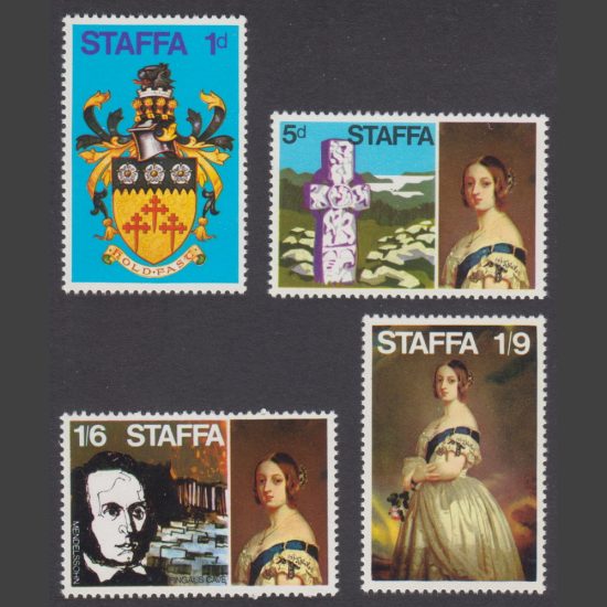 Staffa 1969 Definitives (4v, 1d to 1s9d, U/M)