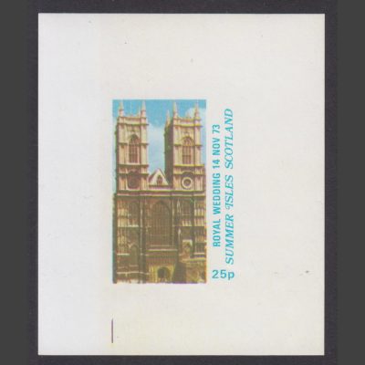 Summer Isles 1973 Royal Wedding Imperforate Souvenir Sheet (25p, U/M)