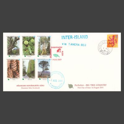 Summer Isles 2001 Perthshire - Big Tree Country First Day Cover (FDC 6v, 15sg to 1PS)