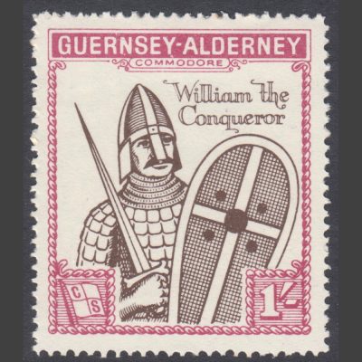 Guernsey-Alderney Commodore Shipping 1966 Norman Conquest - Missing Overprint (1s, U/M)