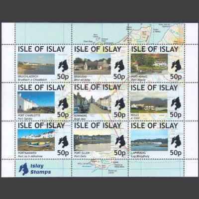 Islay 2020 Islay Villages Miniature Sheet (9 x 50p, U/M)