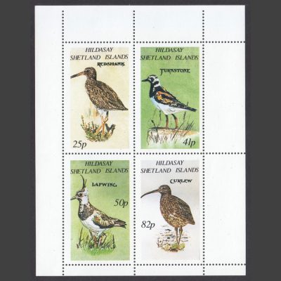 Hildasay 1995 Birds of the Shetlands - Heavyweight Text (4v, 25p to 82p, U/M)