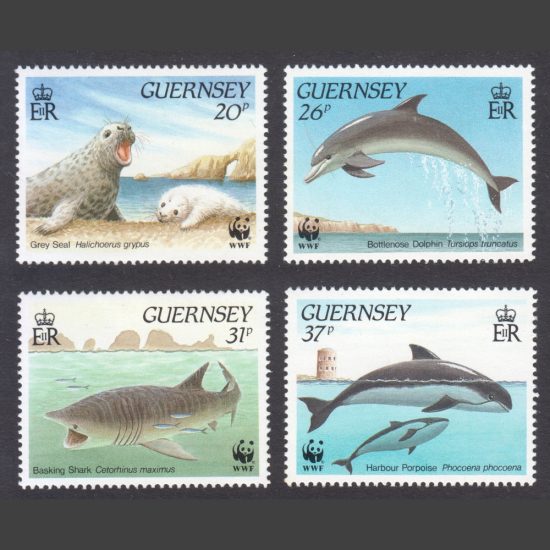 Guernsey 1990 Marine Life (SG 501-504, U/M)