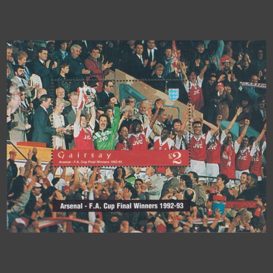 Gairsay 1993 Arsenal FA Cup Final Winners Miniature Sheet (£2, U/M)