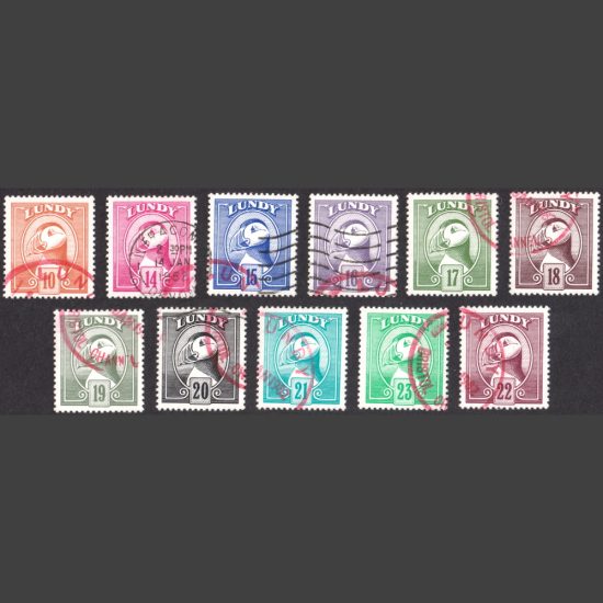 Lundy 1982 Definitives Set (11v, 10p to 23p, Used)