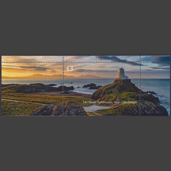 Llanddwyn Island 2022 Tŵr Mawr Lighthouse Perforate Miniature Sheet (£3, U/M)