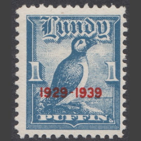 Lundy 1939 1p 10th Anniversary of Lundy Post (M/M)
