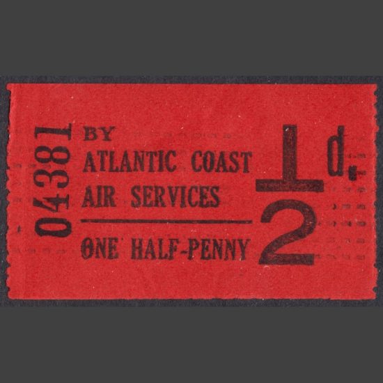 Lundy 1935 ½d Atlantic Coast Air Services "Tram Ticket" 04381 (M/M)