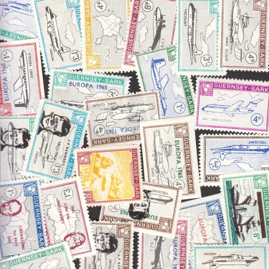 Guernsey-Sark Commodore Shipping 25 Different 1960s Stamps - All Unmounted Mint