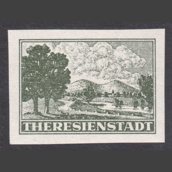 Theresienstadt Parcel Admission Label 1940s Reprint (U/M)