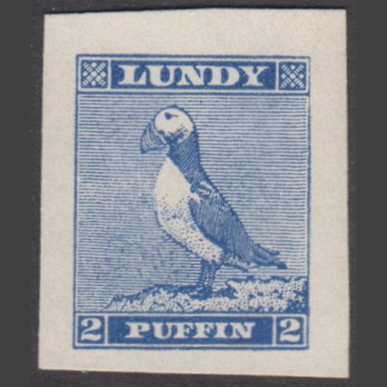 Lundy 1942 2p Puffin Cut-Out from 'Tighearna' Miniature Sheet (U/M)