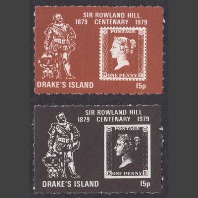 Drake's Island 1979 Centenary of the Death of Sir Rowland Hill (15p x2, U/M)