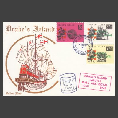 Drake's Island 1978 Farewell HMS Ark Royal Overprints First Day Cover (FDC)