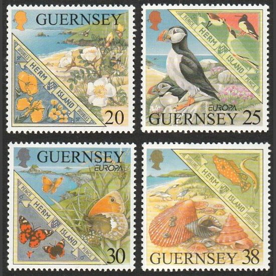 Guernsey 1999 Europa - Nature Reserves and Parks - Herm Island (SG 833-836, U/M)