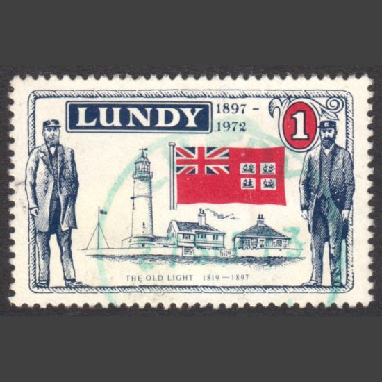 Lundy 1972 1p Trinity House - The Old Light (Used)