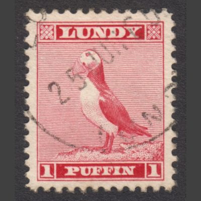 Lundy 1957 1p Standing Puffin Definitive (Used)