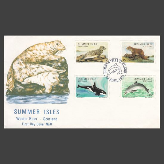 Summer Isles 1983 Sea Mammals First Day Cover (FDC)