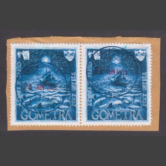 Gometra 2018 50p Local Cinderella Stamps Used on Piece x2