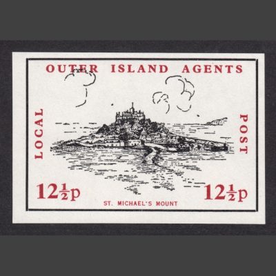 Outer Island Agents 1971 12½p Local Post (Emergency Strike Post) - Black and Red (U/M)