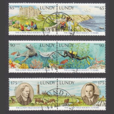 Lundy 2021 The Lundy Field Society 75 Years (6v, 65p to 175p, CTO)