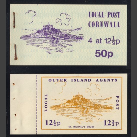 Outer Island Agents 1971 50p Local Post (Emergency Strike Post) Booklet - Four Panes of 12½p Stamp (U/M)