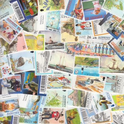 Alderney (Bailiwick of Guernsey) – 50 Different Unmounted Mint Stamps