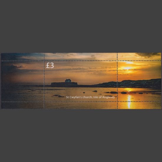 Anglesey 2023 St Cwyfan's Church October Perforate Miniature Sheet (£3, U/M)
