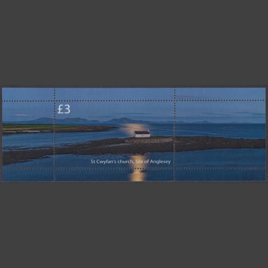 Anglesey 2023 St Cwyfan's Church December Perforate Miniature Sheet (£3, U/M)