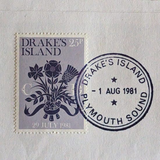 Drake's Island - Three Postally Used Covers 1980-81 with GB and Drake's Island Stamps
