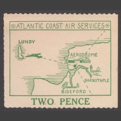 Lundy 1936 2d Atlantic Coast Air Services Large Map (M/M)